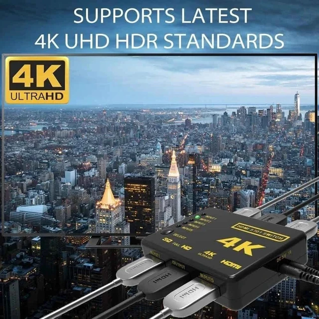 Alt view image 11 of 12 - 4K HDMI Switcher 5x1 3x1 1080P HDMI Video Switch Selector Box 5 in 1 out With Remote Controlle for PC Loptop Xbox TVBOX HDTV PS5(5 In 1 Out)
