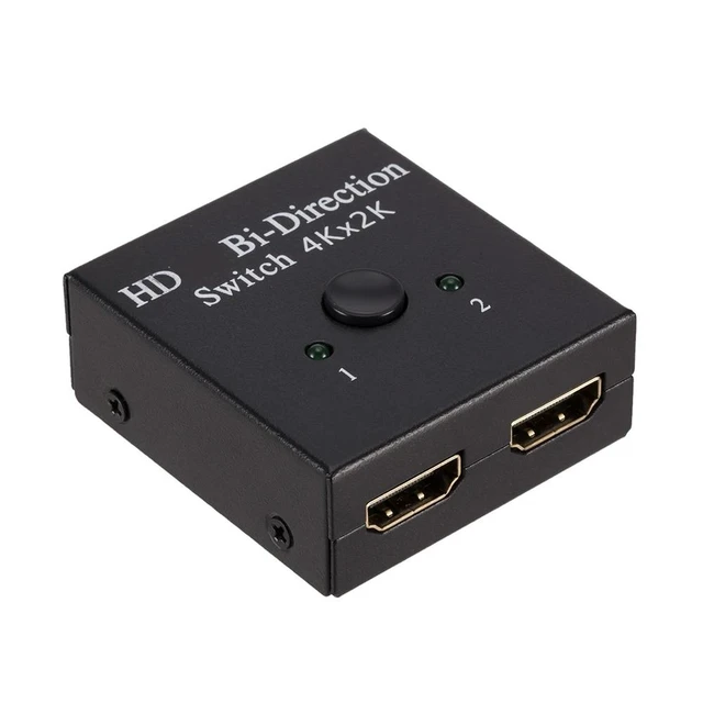 Alt view image 7 of 12 - 4K HDMI-compatible Switch 2 Ports Bi-directional Switcher HD 4K 3D HDR HDCP Splitter Supports Ultra Xbox HDTV Switcher Adapter