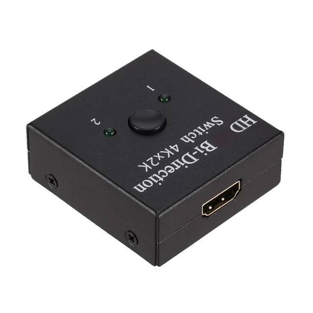 Alt view image 10 of 12 - 4K HDMI-compatible Switch 2 Ports Bi-directional Switcher HD 4K 3D HDR HDCP Splitter Supports Ultra Xbox HDTV Switcher Adapter