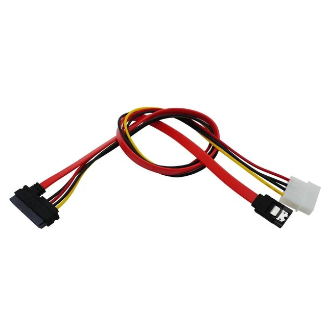 Alt view image 2 of 2 - SATA Combo 15 Pin Power and 7 pin Data Cable 4 pin to Serial ATA Lead
