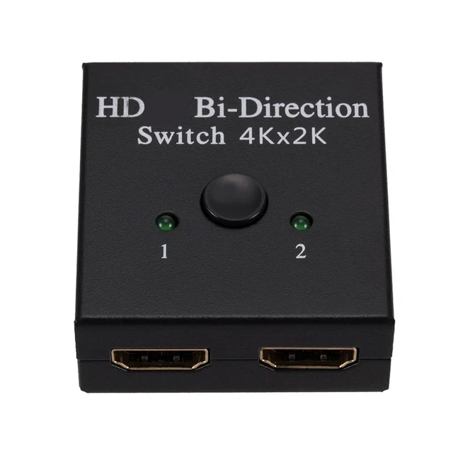 Alt view image 11 of 12 - 4K HDMI-compatible Switch 2 Ports Bi-directional Switcher HD 4K 3D HDR HDCP Splitter Supports Ultra Xbox HDTV Switcher Adapter