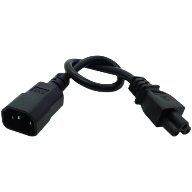 Alt view image 2 of 2 - IEC 320 C14 Male Plug to C5 Female Adapter Cable IEC 3 Pin Male to C5 Micky.PDU PSU Power Converter Cord 1M