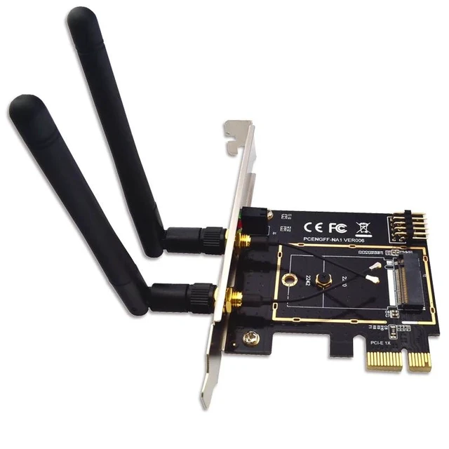 Alt view image 9 of 12 - M.2 NGFF Key A A+E to Mini PCI-E Adapter Wireless WiFi Bluetooth Network Card Converter PCI-Express 1X M2 NGFF Support 2230 2242