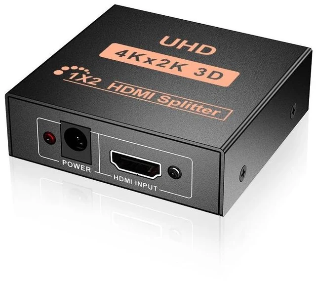 Alt view image 7 of 12 - 4K HDMI Splitter 1 in 4 out HDMI Video Distributor Splitter 1X2 1X4 Splitter 1 in 2 out 1080P Dual Display for HDTV PC Loptop TV(EU Plug)
(4K 3D 1x2)