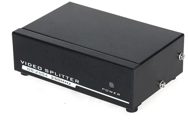 Alt view image 9 of 12 - 4 Port VGA Splitter 1 In 4 Out 1080P VGA Distributor Splitter 1x4 Video Screen Duplication Converter Support 200MHz Bandwidth(US Plug)
