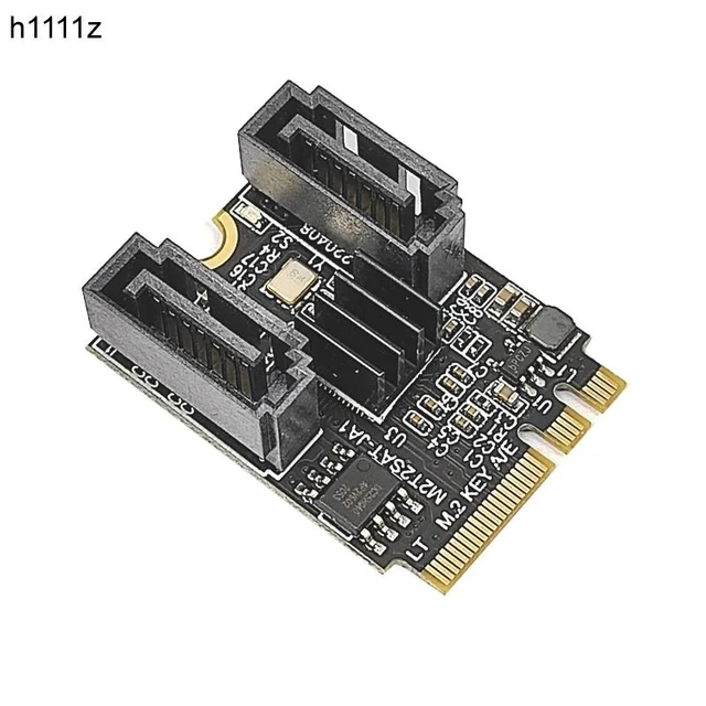 Alt view image 7 of 12 - JMB582 Riser Card M2 To SATA3.0 Expansion Card KEY A+E WIFI M.2 To SATA Hard Disk Adapter Riser Card Without Driver Installation