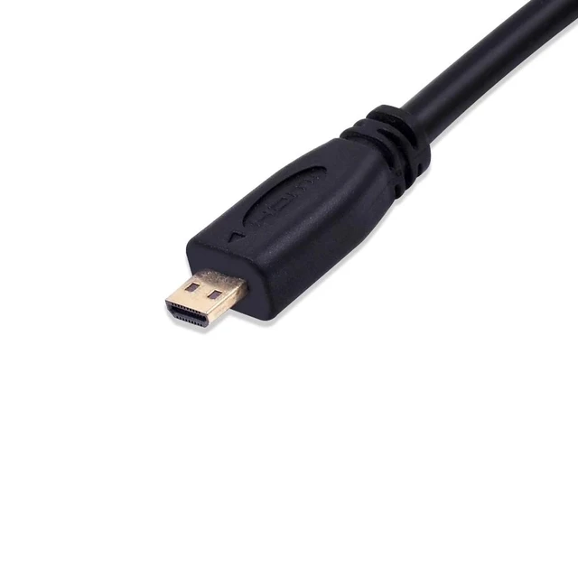 Alt view image 12 of 12 - Micro HDMI Input to VGA Output Connector Micro HDMI to VGA Cable Adapter 1080P for Camera Laptop PC HDTV PS4 Projector TV