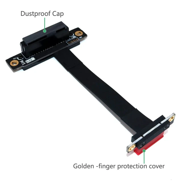 Alt view image 10 of 12 - PCI Express PCIE Riser Card PCI-E 1x to 4x Riser Cable Graphics Card PCI Express Connector Flexible Cable Extension Port Adapter