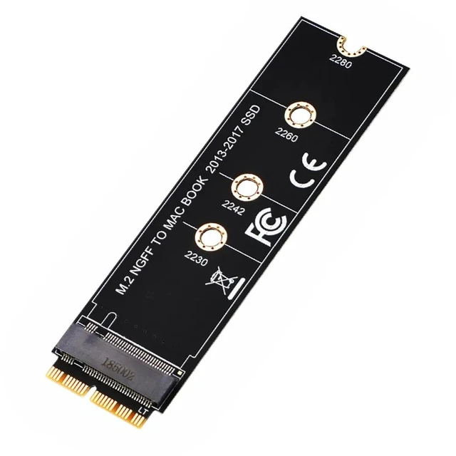 Alt view image 8 of 12 - M.2 NVME SSD Convert Adapter Card for MacBook Air Pro Retina 2013-2017 NVME/AHCI SSD Upgraded Kit For A1465 A1466 A1398 A1502 M2