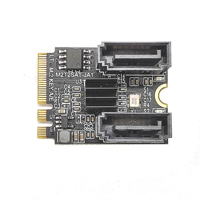Alt view image 11 of 12 - JMB582 Riser Card M2 To SATA3.0 Expansion Card KEY A+E WIFI M.2 To SATA Hard Disk Adapter Riser Card Without Driver Installation