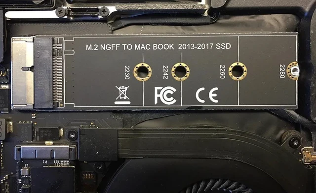 Alt view image 12 of 12 - M.2 NVME SSD Convert Adapter Card for MacBook Air Pro Retina 2013-2017 NVME/AHCI SSD Upgraded Kit For A1465 A1466 A1398 A1502 M2