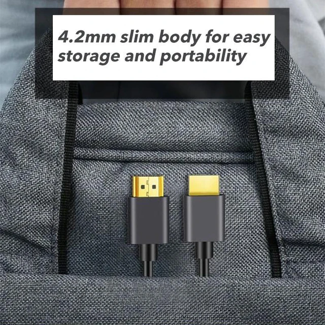 Alt view image 9 of 12 - 2m Length 4K@60Hz HDMI-compatible 2.0 Thin Cable High Speed Connection Cable Video Audio Cord For PS4 Xbox HDTV(2m)