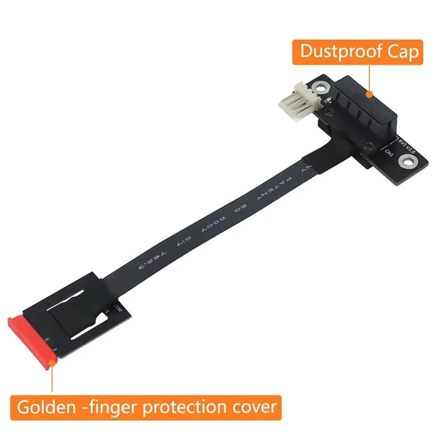 Alt view image 8 of 12 - 270 Degree M.2 NGFF Dual Key A-E To PCI-E 1X Adapter Convert Cable with 4Pin FDD Power Connector Riser for PCI-E Tester Extender