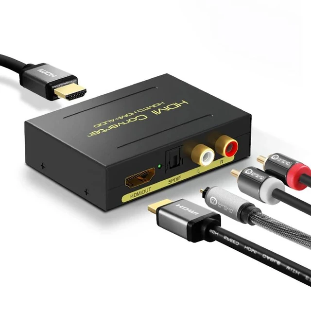 Alt view image 8 of 13 - 1080P HDMI Audio Extractor Converter HDMI to HDMI and Optical TOSLINK SPDIF + 3.5mm Stereo Audio Extractor For PC PS4 TV Box DVD