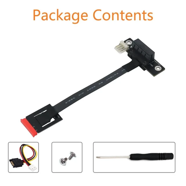 Alt view image 12 of 12 - 270 Degree M.2 NGFF Dual Key A-E To PCI-E 1X Adapter Convert Cable with 4Pin FDD Power Connector Riser for PCI-E Tester Extender