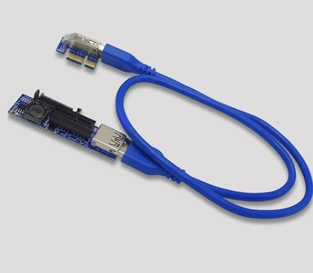 Alt view image 12 of 12 - est Sale PCI-E X1 Extension Cable Riser Card Extender USB 3.0 Transfer Cables PCI-E X1 to 1X Adapter Adaptador PC Accessories