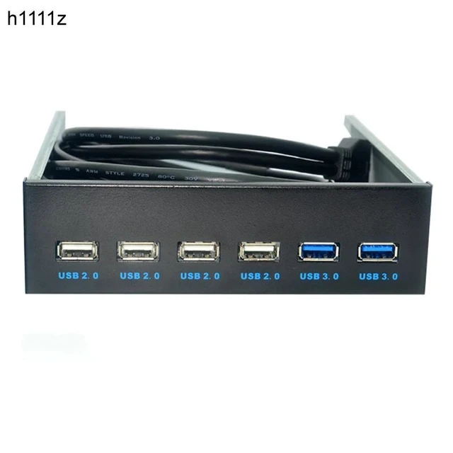 Alt view image 5 of 8 - for Desktop USB3.0 Optical Drive Front Panel 5.25inch USB HUB 9PIN 19PIN to 4Ports USB2.0+ 2Ports USB 3.0 for PC Floppy Bay Tray