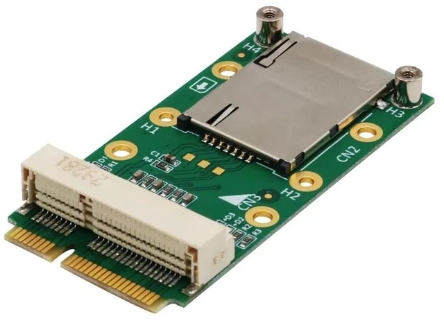 Alt view image 7 of 12 - Mini PCI Express Adapter For 3G 4G Module with USIM Slot MINI PCI E to Mini PCI-E Riser Card Support 3G/4G WWAN LTE GPS Card