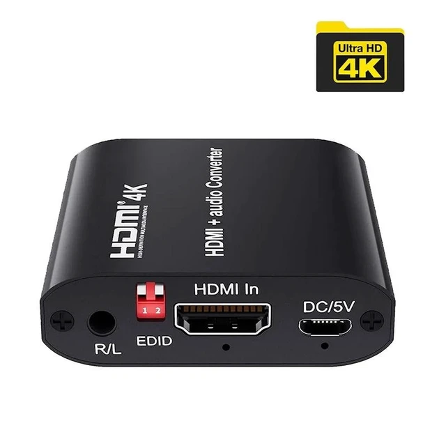Alt view image 13 of 13 - 4K HDMI Audio Extractor Splitter HDMI Coaxial Audio Converter HDMI to HDMI Digital Audio for PS4 HDTV Monitor