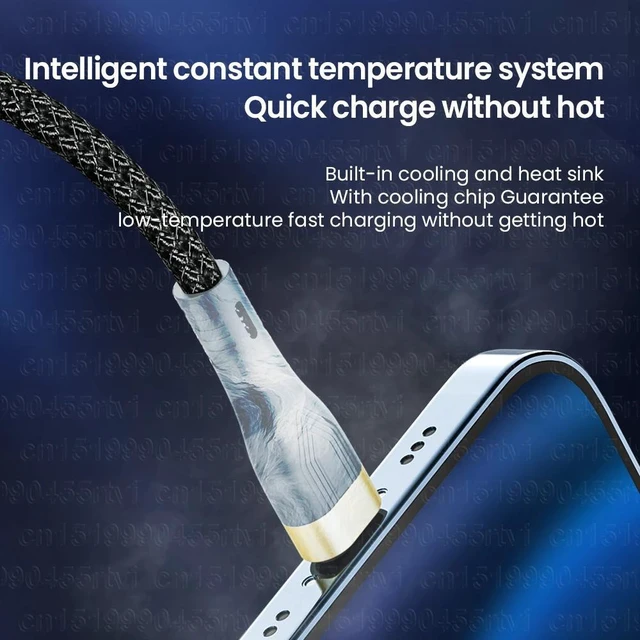 Alt view image 10 of 12 - 3 in 1 USB Cable 6A 100W Fast Charge for Huawei/Honor 3in1 2in1 Micro USB Type C Cable Charging Cable Cord For iPhone Samsung 1.2M(black)