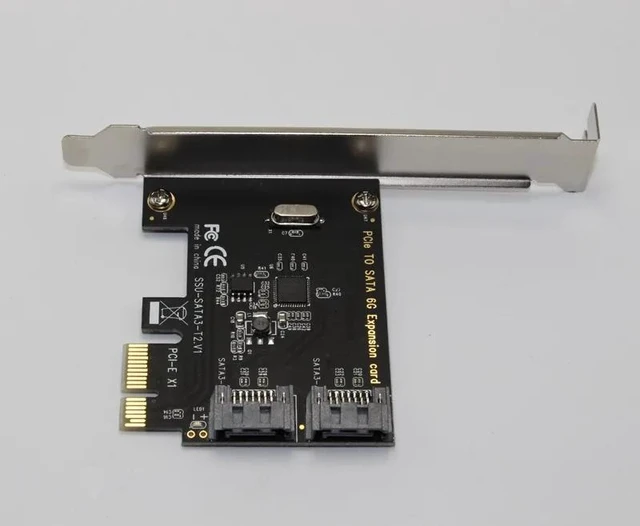 Alt view image 8 of 12 - PCIe PCI Express to SATA3.0 2-Port SATA III 6G Expansion Controller Card Adapter #L059# hot
