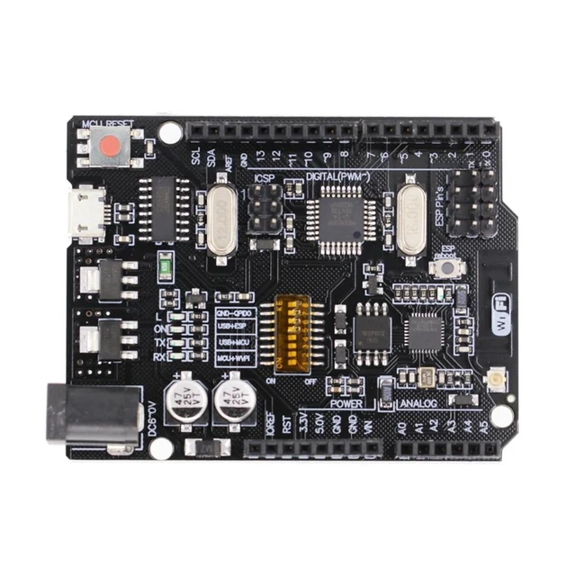 Alt view image 2 of 2 - WiFi R3 ATmega328P Development Board 32Mb Memory ESP8266 Module Board USB-TTL CH340G DIP-switch Easy To Use
