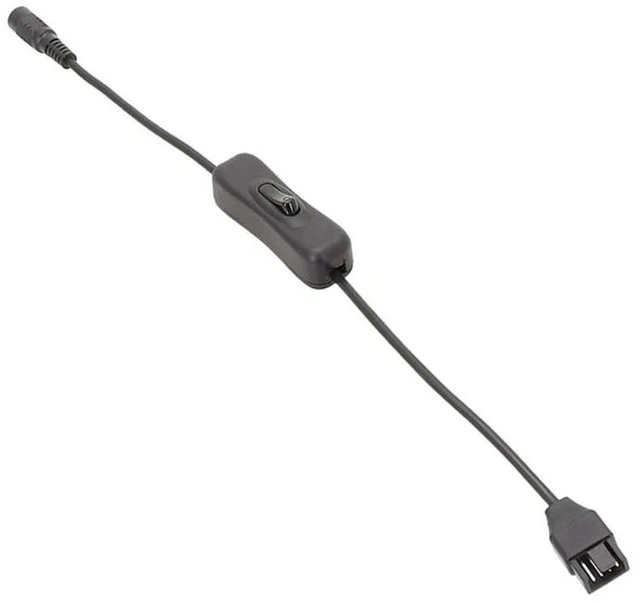 Alt view image 2 of 2 - Convenient Fan Power Adapter DC5.5x2.1mm to 4Pin PC Fan Power Adapter Cable with Switching Button PC Case Fans Power(one to one)