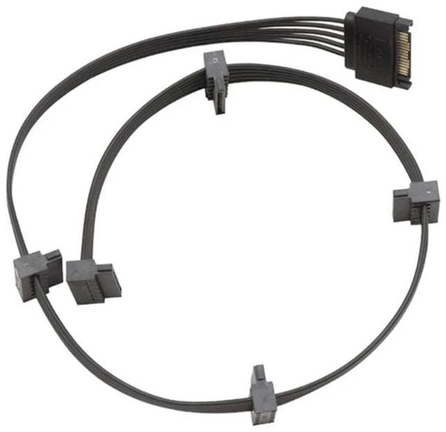 Alt view image 2 of 2 - 15Pin 1 to 5 Hard Drive Power Line Computer Serve Hard Disk Expansion Line Hot Sale 30CM