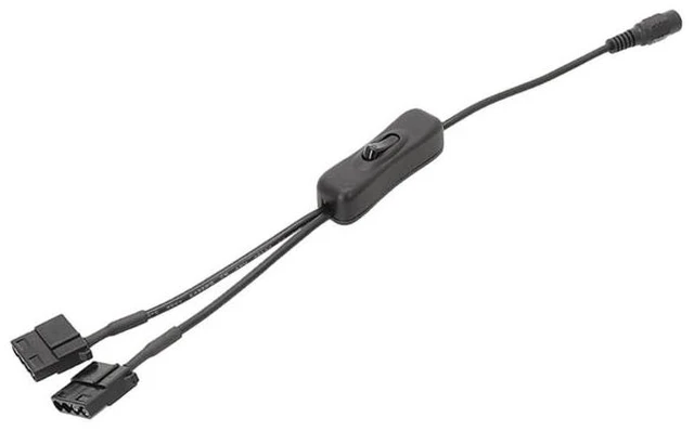 Alt view image 2 of 2 - Efficient Cooling Solution DC5521mm to 4Pin for Molex Cable for PC Case Fan(one to two)