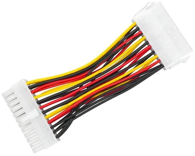 Alt view image 2 of 2 - E-ATX 20pin Male To 24pin Female M/F power supply adapter cable motherboard