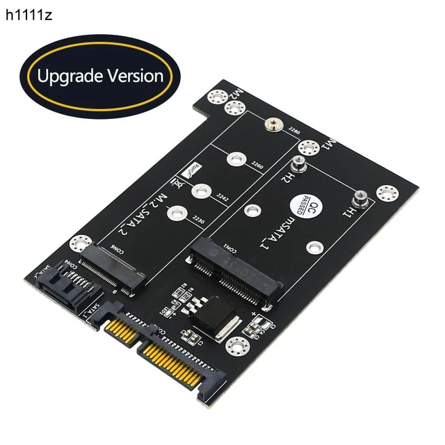 Alt view image 7 of 12 - Riser 2 in 1 mSATA / M2 NGFF SSD to Dual SATA 3.0 Converter M.2 SATA Adapter mSATA to SATA Expansion Card Board for Miner Mining