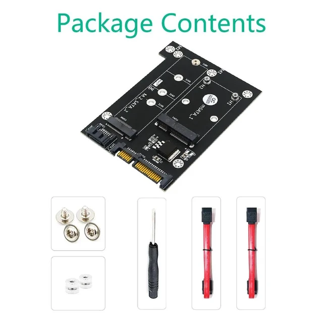 Alt view image 12 of 12 - Riser 2 in 1 mSATA / M2 NGFF SSD to Dual SATA 3.0 Converter M.2 SATA Adapter mSATA to SATA Expansion Card Board for Miner Mining