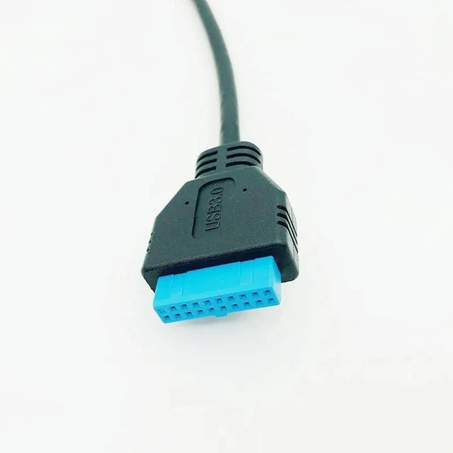 Alt view image 9 of 12 - Connectors USB3.0 20/19Pin to Type-C Single Port USB 3.1 Type C USB-C Female to USB 3.0 Motherboard 19pin Header Cable 50cm