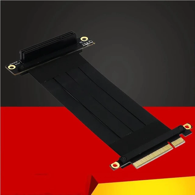 Alt view image 7 of 12 - PCI Express Extension Cable PCIE X8 to X8 Graphics Cards Riser Cable 90 Degree Right Angle PCI-E X8 Slot PCIe 8x Extender Cables