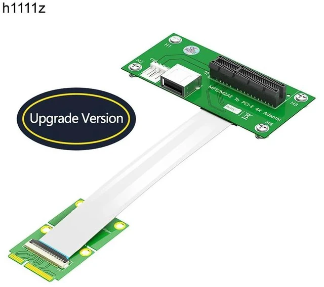 Alt view image 7 of 12 - Mini PCIE to PCI Express X4 Slot USB 2.0 Riser Board with High Speed FPC Cable 4Pin Power Magnetic Pad Vertical Installation