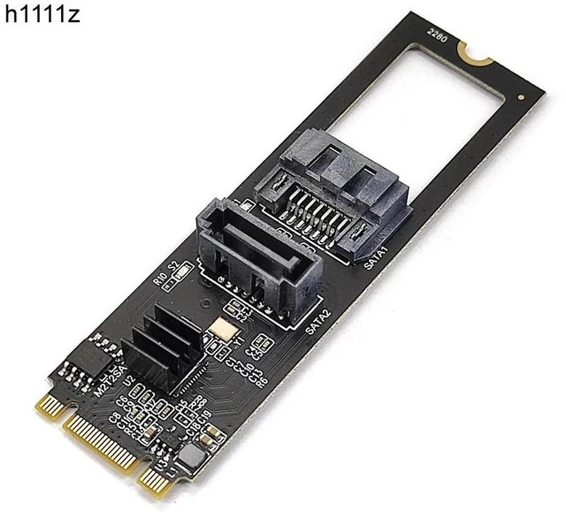Alt view image 13 of 13 - M2 NGFF NVME to SATA 3.0 6G Expansion Card M.2 Key-M PCIE NVME to SATA Hard Disk Drive Converter Riser Card JMB582 PCIE 3.0 Chip