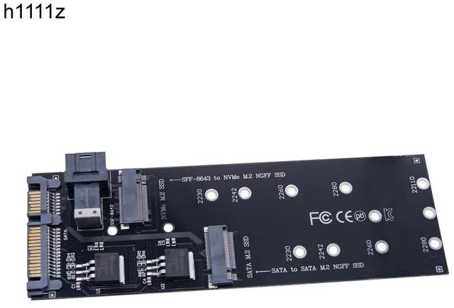 Alt view image 13 of 13 - SATA NVME M2 Adapter SSD M2 Adapter NVME PCIE SSD to SFF-8643 Adapter M.2 NGFF SATA SSD to SATA Add On Cards Riser for 22110 M.2