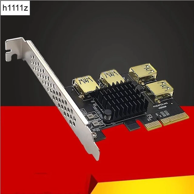 Alt view image 7 of 12 - PCIE 1 to 4 Riser Card PCIE To PCIE Adapter 1 Turn 4 PCI Express Slot X4 to X16 USB3.0 Riser Card Converter For BTC Miner Mining