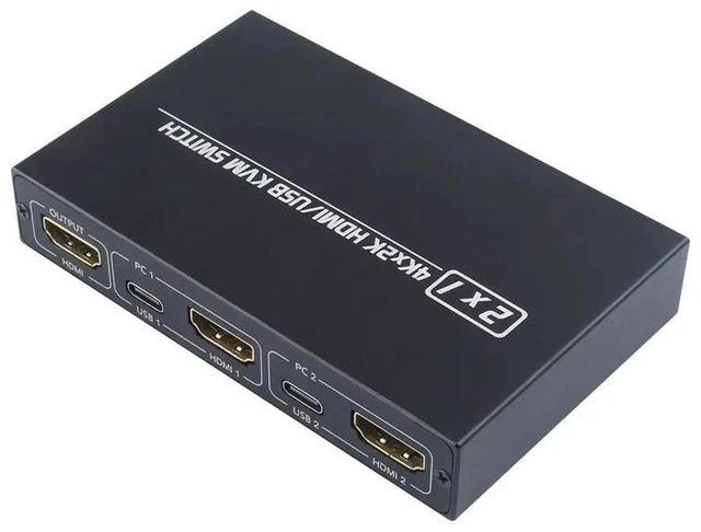 Alt view image 9 of 10 - 2021 NEW Out 4K USB KVM Switch Box Video Display USB Switch Splitter For 2 PC Sharing Keyboard Mouse Printer Plug And Paly