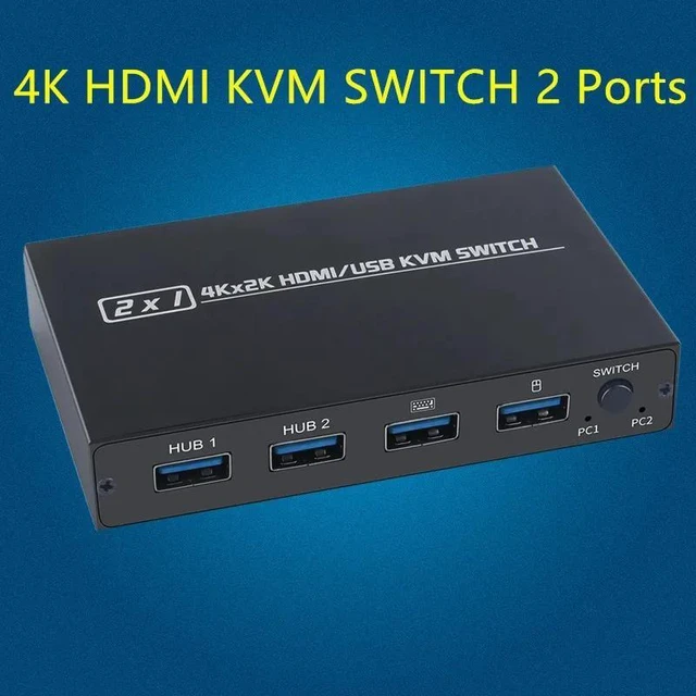 Alt view image 8 of 10 - 2021 NEW Out 4K USB KVM Switch Box Video Display USB Switch Splitter For 2 PC Sharing Keyboard Mouse Printer Plug And Paly