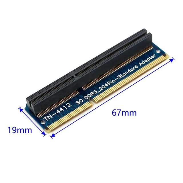 Alt view image 9 of 13 - DDR3 SO DIMM to Desktop Adapter SO DIMM DDR3 Memory RAM Adapter Card 204Pin Standard Slot Memory Tester Computer Components