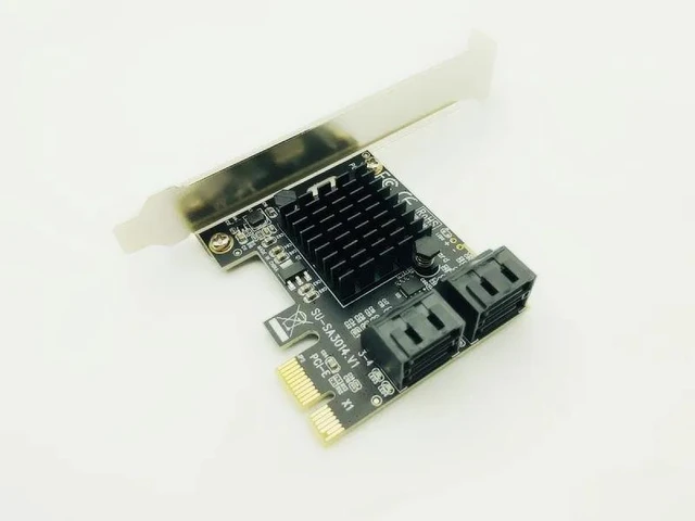 Alt view image 9 of 12 - PCI-E PCI Express to SATA 3.0 Extension Card with Bracket 4-Port SATA III 6Gbps Expansion Adapter Boards for Computer Chassis PC