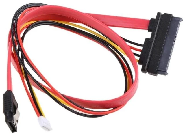 Alt view image 2 of 2 - 42cm / 16.54inch 22-pin 15 + 7 Pin Extension Cable for Data and Power