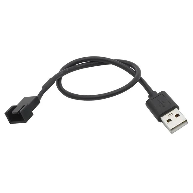 Alt view image 2 of 2 - 1Pc 3/4 Pin Computer PC Fan Power Cable Connector Adapter 5V 30cm Connect 3pin Or 4pin Fan To USB Adapter Cables