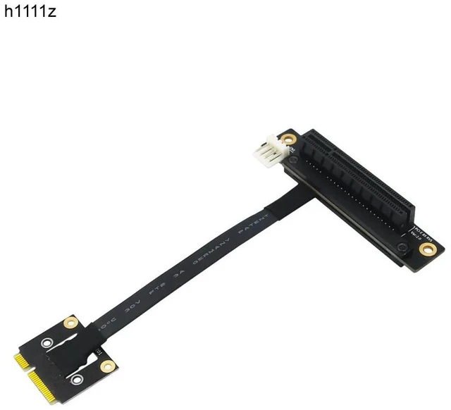 Alt view image 7 of 12 - PCI-E Riser 270 Degree Mini PCIe To PCI-E 8X Adapter Cable Convert Cable Riser 4pin FDD Power Connector for PCIE Tester Extender