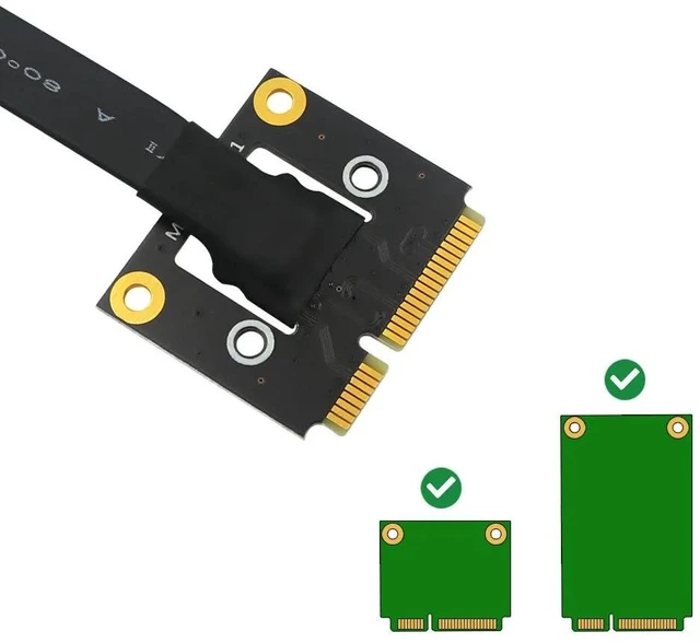 Alt view image 12 of 12 - PCI-E Riser 270 Degree Mini PCIe To PCI-E 8X Adapter Cable Convert Cable Riser 4pin FDD Power Connector for PCIE Tester Extender