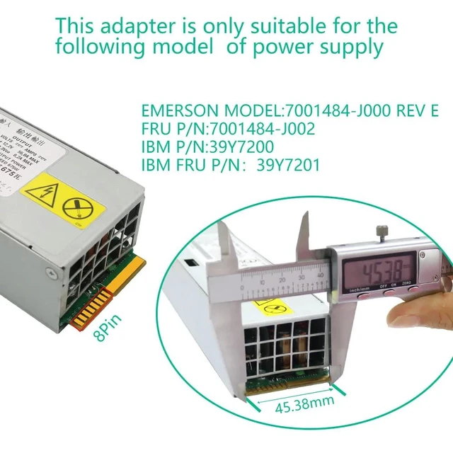 Alt view image 11 of 12 - GPU PSU Power Supply Breakout Board With 12PCS ATX 6Pin Power Connector for Server Emerson 7001484 for Riser Mining Power Supply