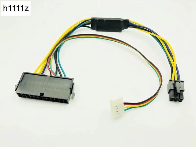Alt view image 7 of 12 - 30cm ATX Main 24Pin to 6Pin PCI-E PSU Power Adapter Cable 18AWG Power Supply for HP Z220 Z230 SFF Server Workstation Motherboard
