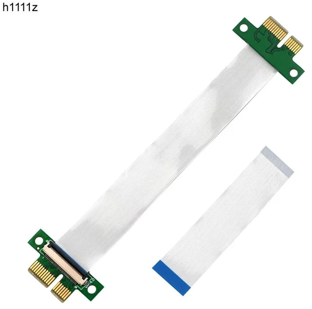Alt view image 7 of 13 - Cable PCI Express 1X to 1X Riser PCI-E Extender PCIE Riser Male to Male FPC Cable 15cm 25cm Extension Ribbon Flex Relocate Cable