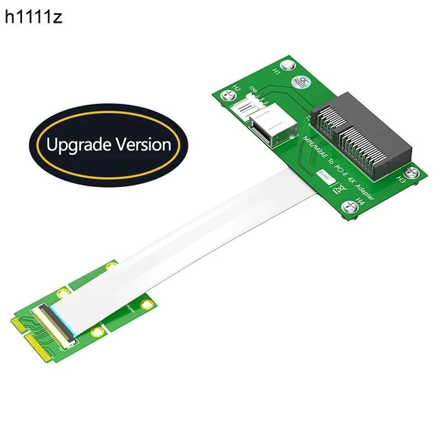 Alt view image 13 of 13 - Mini PCI-E to PCI Express X4 Slot + USB 2.0 Riser Board with FPC Extension Cable 4Pin Power Magnetic Pad Horizontal Installation